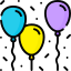 balloons birthday logo
