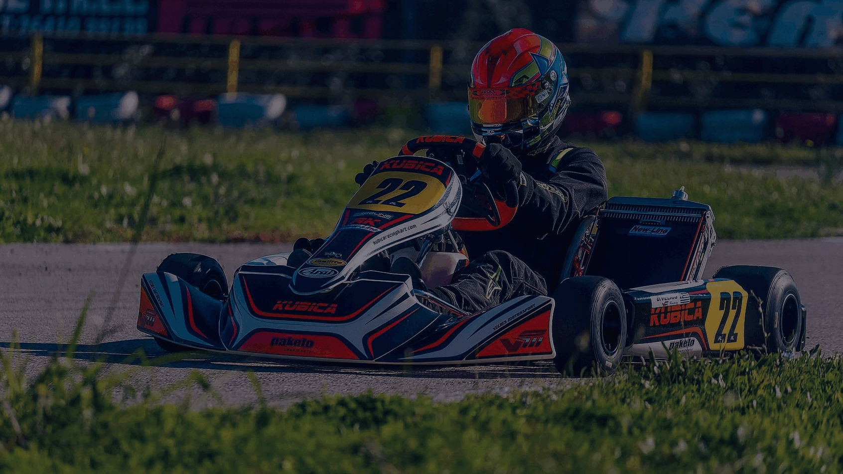 go-kart vehice running in the race track