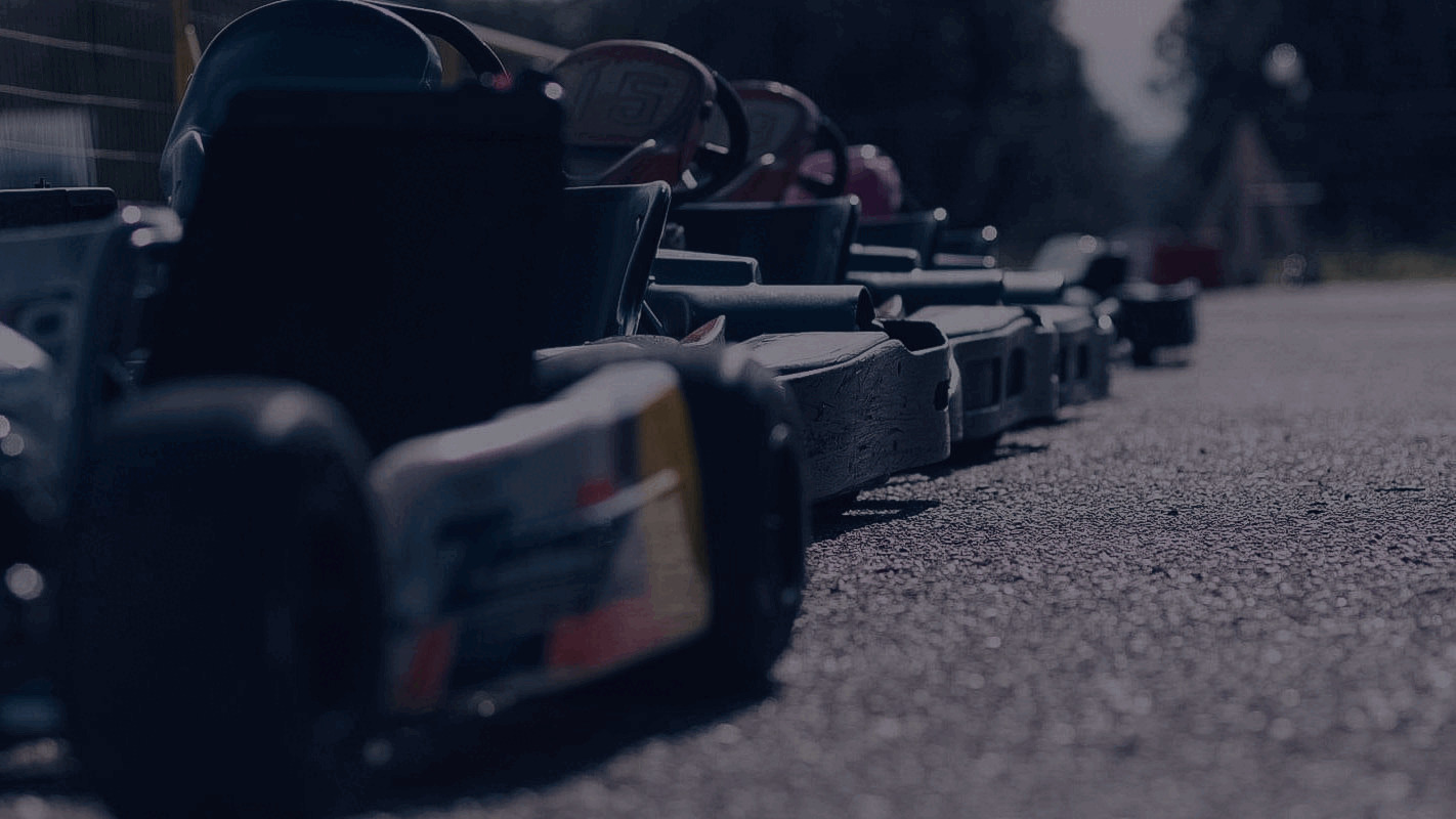 go-kart vehice running in the race track