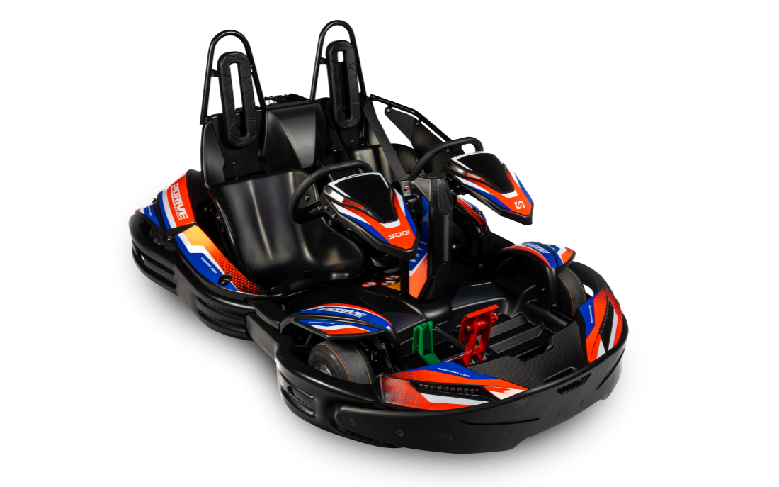 double seat rental go kart vehicle